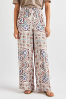 Splendid Clothing Venice Pant Style RM4C980 LOY in Lagoon Paisley;Paisley Printed Summer Pant;Printed BEach Pant; 