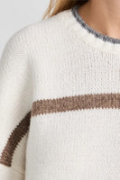 Splendid Cora Stripe Sweater Style RW3S400 in White Sand Stripe; 