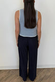 Steve Madden Apparel Annya Sweater Vest Style SB11149 in Blue Ice. Women's 100% Cotton open knit contrast stitch detail button front spring summer sweater vest