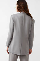 Steve Madden Apparel IMAAN BLAZER Style BN302125STGY in Steel Grey;Boyfriend Fit Blazer;Over-sized women's Blazer