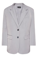 Steve Madden Apparel IMAAN BLAZER Style BN302125STGY in Steel Grey;Boyfriend Fit Blazer;Over-sized women's Blazer