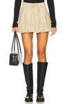 Steve Madden Apparel Livie Skirt Style BP309292KHKI in Khaki; Fall Bubble Mini Skirt
