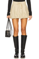 Steve Madden Apparel Livie Skirt Style BP309292KHKI in Khaki; Fall Bubble Mini Skirt