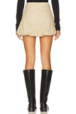 Steve Madden Apparel Livie Skirt Style BP309292KHKI in Khaki; Fall Bubble Mini Skirt