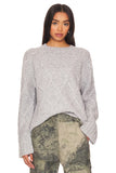 Steve Madden Apparel Micah Sweater Style BN406486SILG in Silver Grey; 