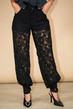 Steve Madden Apparel Tre Pant Style BP303641 in Black, Black Lace Pant, Night Out Pant