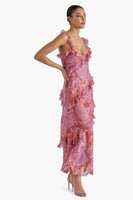 Steve Madden Apparel Versailles Dress Style XP208021PKSN in Pink Snake; 