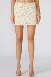 Steve Madden Cindy Sequined Skirt Style bp409342 on Ivory; White Sequin Mini Skirt; 