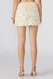 Steve Madden Cindy Sequined Skirt Style bp409342 on Ivory; White Sequin Mini Skirt; 