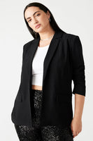 Steve Madden Clothing Payton Blazer Style BN202922BLCK in Black;black blazer;steve madden black blazer; 