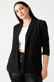 Steve Madden Clothing Payton Blazer Style BN202922BLCK in Black;black blazer;steve madden black blazer; 