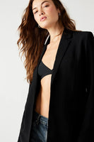 Steve Madden Clothing Payton Blazer Style BN202922BLCK in Black;black blazer;steve madden black blazer; 