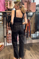 Steve Madden Ellis Jumpsuit Style BN203545BLCK  in Black; 