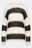 Steve Madden Elson Sweater Style BN306405BKMT;Lightweight Open Weave Sweater;Steve Madden Stripe Sweater; 