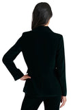 Steve Madden Merene Blazer Style BO402557WPIN in Winter Pine;Velvet Holiday Blazer; 