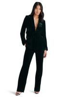 Steve Madden Merene Blazer Style BO402557WPIN in Winter Pine;Velvet Holiday Blazer; 