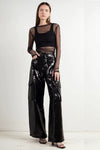 Sur Halo Everest Sequin Cargo Pant Style AB3005 in Black;Sequined cargo pant;Sequined Cargo Jogger; 