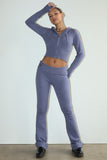 Sweater Flare Pants Style BRW2175 in Midnight;Frankie's Bikinis Lounge Set; 