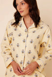 The Cats Pajamas Queen Bee Flannel Pajama Style 360-135 in Honey; Honey Yellow Bee Flannel Pajamas; Flannel PJ's, Save the Bees J's