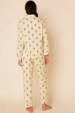 The Cats Pajamas Queen Bee Flannel Pajama Style 360-135 in Honey; Honey Yellow Bee Flannel Pajamas; Flannel PJ's, Save the Bees J's