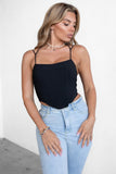 Tic Toc La Clothing Miah Halter Corset Top Style TH29130 in Black; black corset top