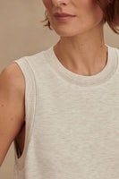 Varley Clothing Beatrice Midi Dress Style VAR02786 IVML in Ivory Marl;Ribbed Fall Midi Dress;Sporty Style Dress; 