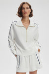 Varley Clothing Davenport Half Zip Style VAR01968 in White; 