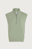Varley Clothing Loretta Half-Zip Sleeveless Sweatshirt  Style VAR01892 in Snow Sage; 