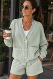 Varley Clothing Scottie Cardigan Style VAR03338 in Aqua Foam. Varley Clothing Scottie Cardigan Style VAR03338 in Aqua Foam.