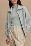 Varley Clothing Varley Enrico Ribbed Knit Jacket Style VAR02762 WISK in Winter Sky; 