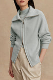 Varley Clothing Varley Enrico Ribbed Knit Jacket Style VAR02762 WISK in Winter Sky; 