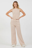 Vintage Havana Bali Beige Open Crochet Tie Pants STyle B12193-Bali;crochet pant; 