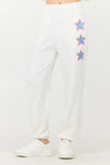 Vintage Havana Star French Terry Jogger Sweat pant Style B12189-Wht in white; 