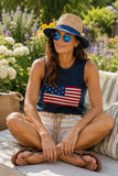 Wallaroo Hats Laguna Hat LAGU-NY in Natural Navy. Women' Natural and Navy Braided Raffia Color block Sun Hat. Bfree American Summer