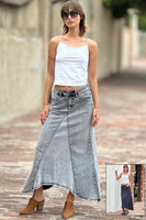Selma Pieced Denim Maxi Skirt