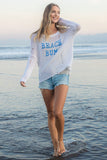 Wooden Ships Beach Bum Crew Cotton Style K50CP3W139 in Breaker White Sky; 