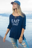 Wooden Ships East Coast Crew Cotton Style K52C2W029 in Darkest Indigo; 