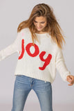 Wooden Ships Knits Joy Oversized Chunky Crew style K55Y2W594  in Pure Snow; JOY Holiday Sweater
