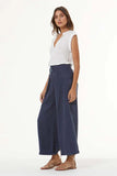 YFB Clothing Asher PAnt Style 2409TT in vintage indigo;Cropped Wide Leg Tencel Pant
