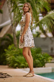 Z L Europe Clothing Martina Mini Dress Style 34140424 in Beige; 