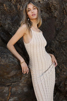Z Supply Clothing Camille Crochet Midi Dress Style ZD232572 NAT in Natural; 
