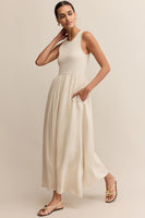 Z Supply Clothing Charlotte Ribbed Midi Dress Style ZD253191 in Crystal and in Black; 