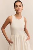 Z Supply Clothing Charlotte Ribbed Midi Dress Style ZD253191 in Crystal and in Black; 
