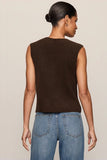 Z Supply Clothing Class Act Sweater Vest Style ZVW263595 In Dark Chocolate or Sandstone; 