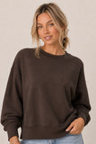 Z Supply Clothing Comeback Sweatshirt Style ZVT263584S DAC in Dark Chocolate; 