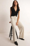 Z Supply Clothing Cortez Pinstripe Pant Style ZP241185 in White;Striped Trouser Pant;Pinstripe Trouser; 