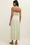 Z Supply Clothing Faya IDRA Ditsy Maxi Dress Style ZD261362S CUD in Cloud;Ditsy Floral Spring Summer Maxi Dress; 