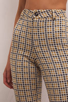 Z Supply Clothing Kastor Houndstooth Pant Style ZP234295 SRU in Spiced Rum;Houndstooth Pant; 