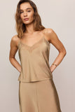 Z Supply Clothing Kori Lace Inset Cami Style ZT263343 in Toast; 