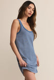 Z Supply Clothing Mathis Striped Mini Dress Style ZD253215 VIN in Vintage Indigo;Striped Knit Summer Mini Dress; 